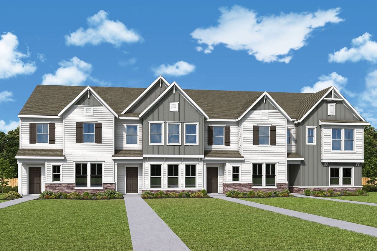 Front exterior of a home in the Brightside Townes community, located in Charlotte, NC (Image 2).