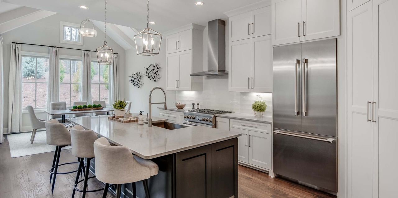 Furnished interior in a model home at Overlook at Gin Property in Senoia (Image 2).
