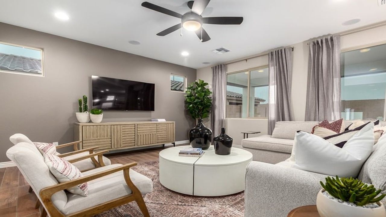 Furnished interior in a model home at Discovery Collection at Verrado in Buckeye (Image 2).
