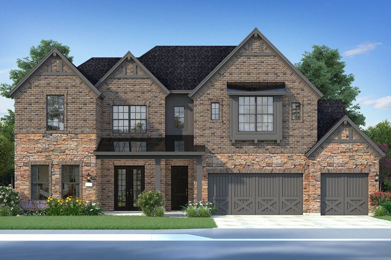Front exterior of a home in the Bridges at Preston Crossings community, located in Gunter, TX (Image 2).