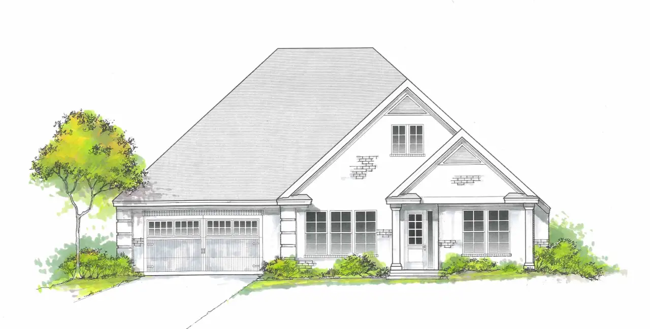 Architectural rendering of home exteriors planned for Blue Heron Estates in Mont Belvieu, TX (Image 2).