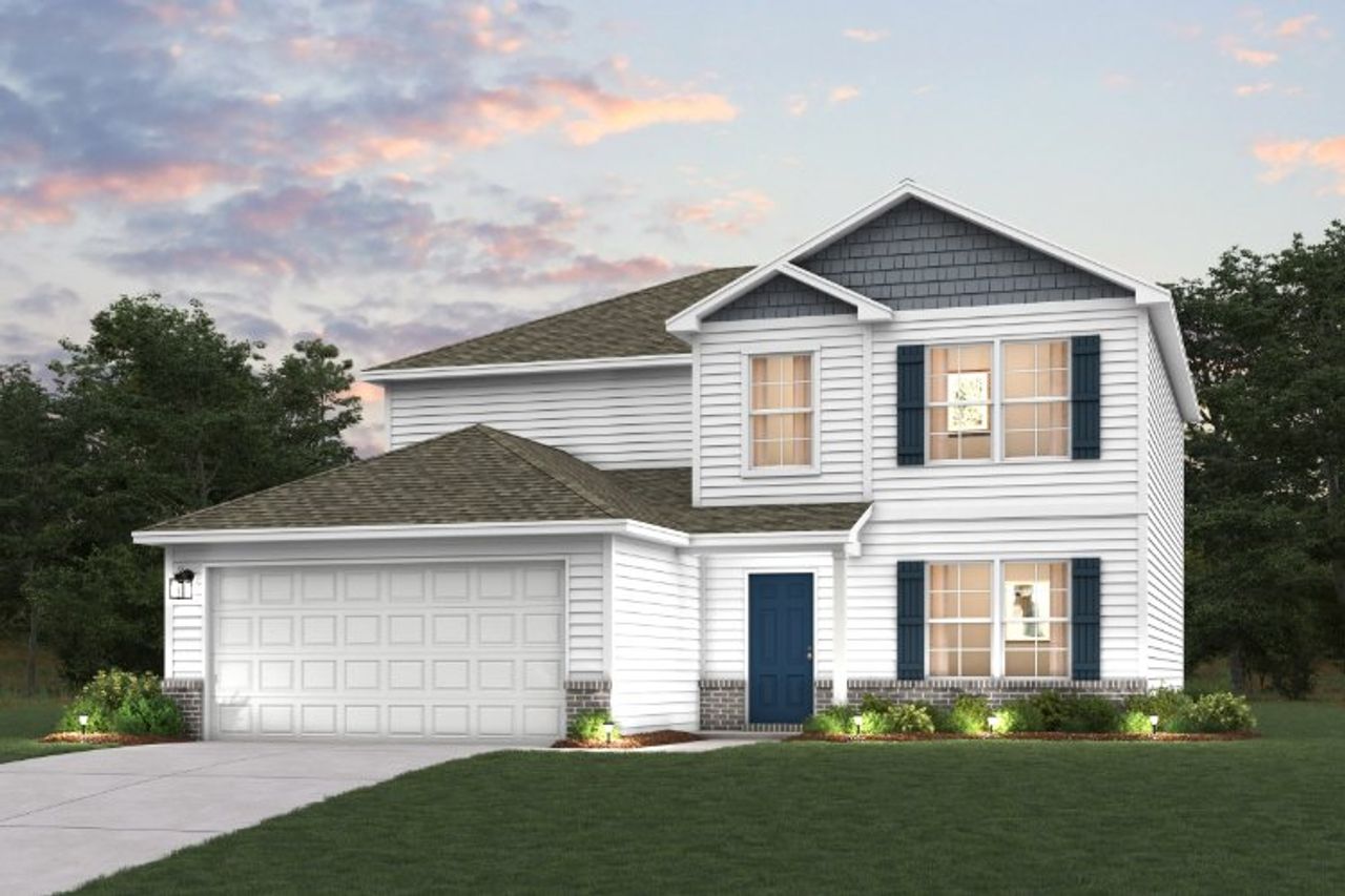 A house with a garage. A house with a garage.