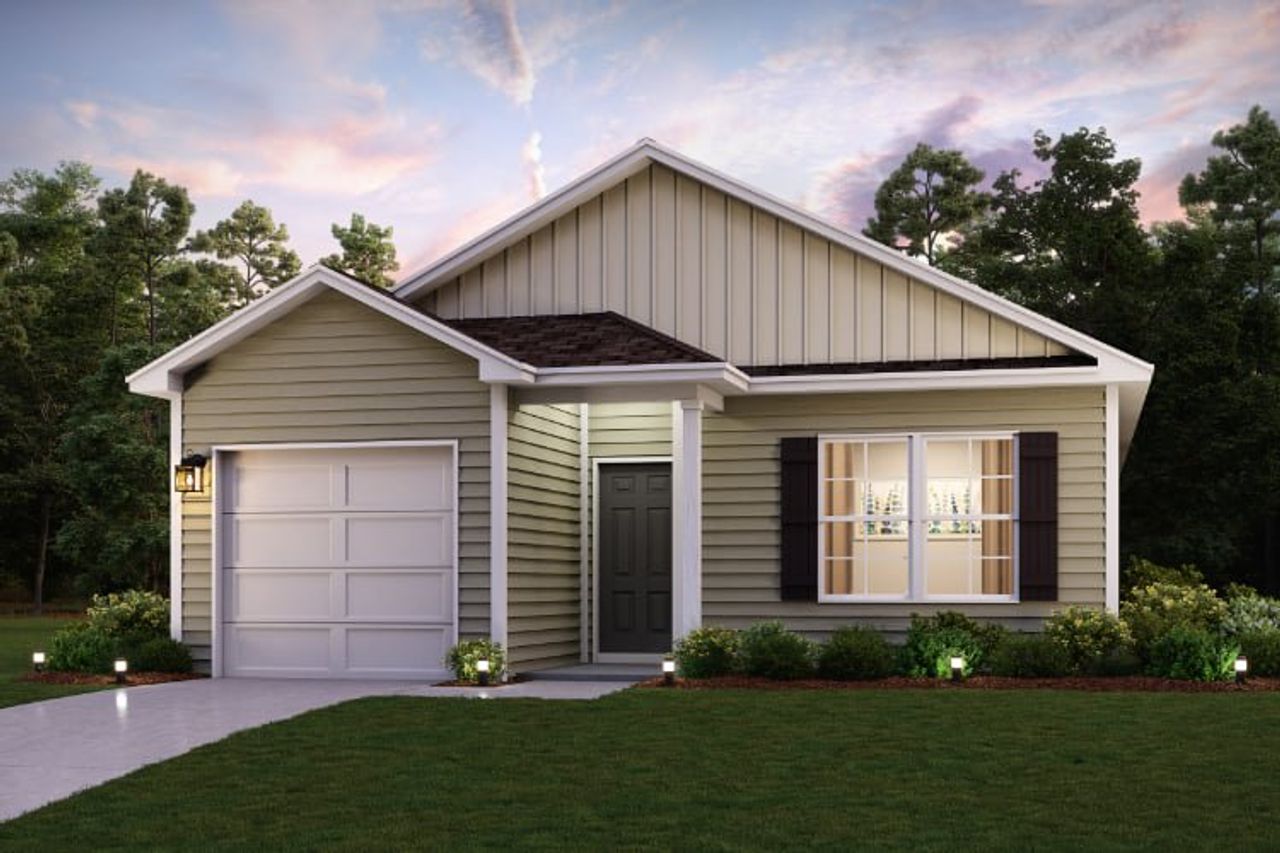 A house with a garage. A house with a garage.