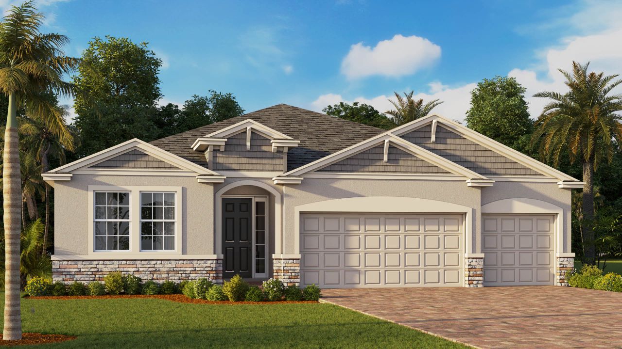 Front exterior of a home in the Harbor Lake Estates community, located in Titusville, FL (Image 2).