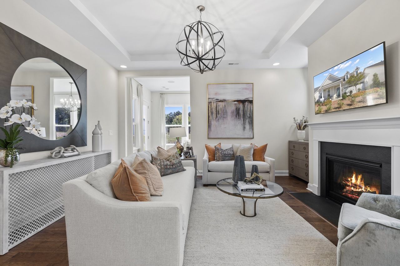 Furnished interior in a model home at Patterson Grove in Kings Mountain (Image 2).