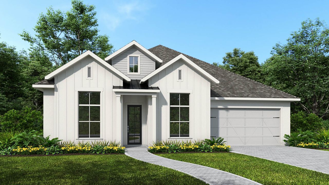 Front exterior of a home in the Star Farms at Lakewood Ranch 75' community, located in Bradenton, FL (Image 2).