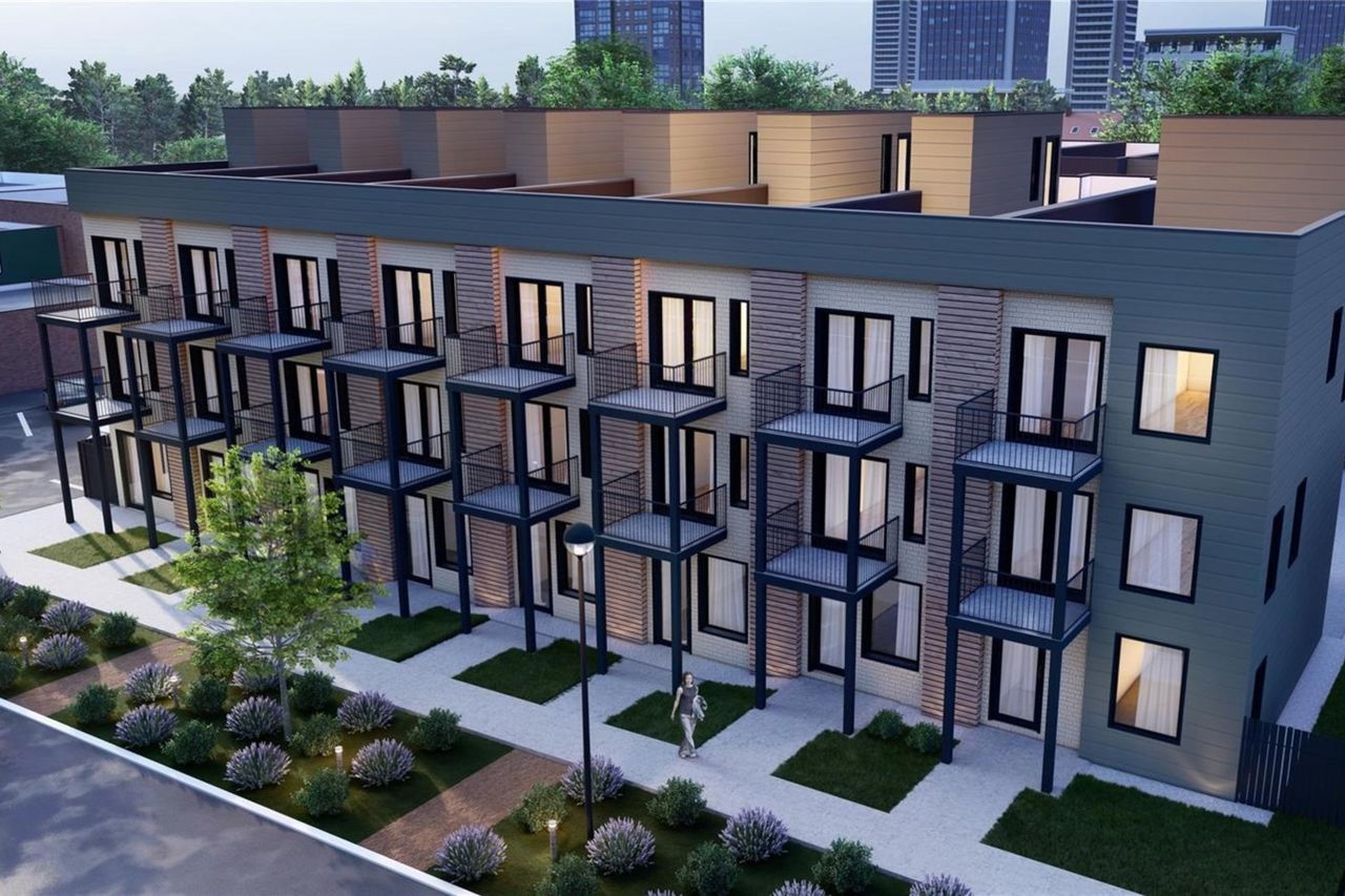 Front exterior of a home in the Lafayette LiteTowns community, located in Denver, CO (Image 2).