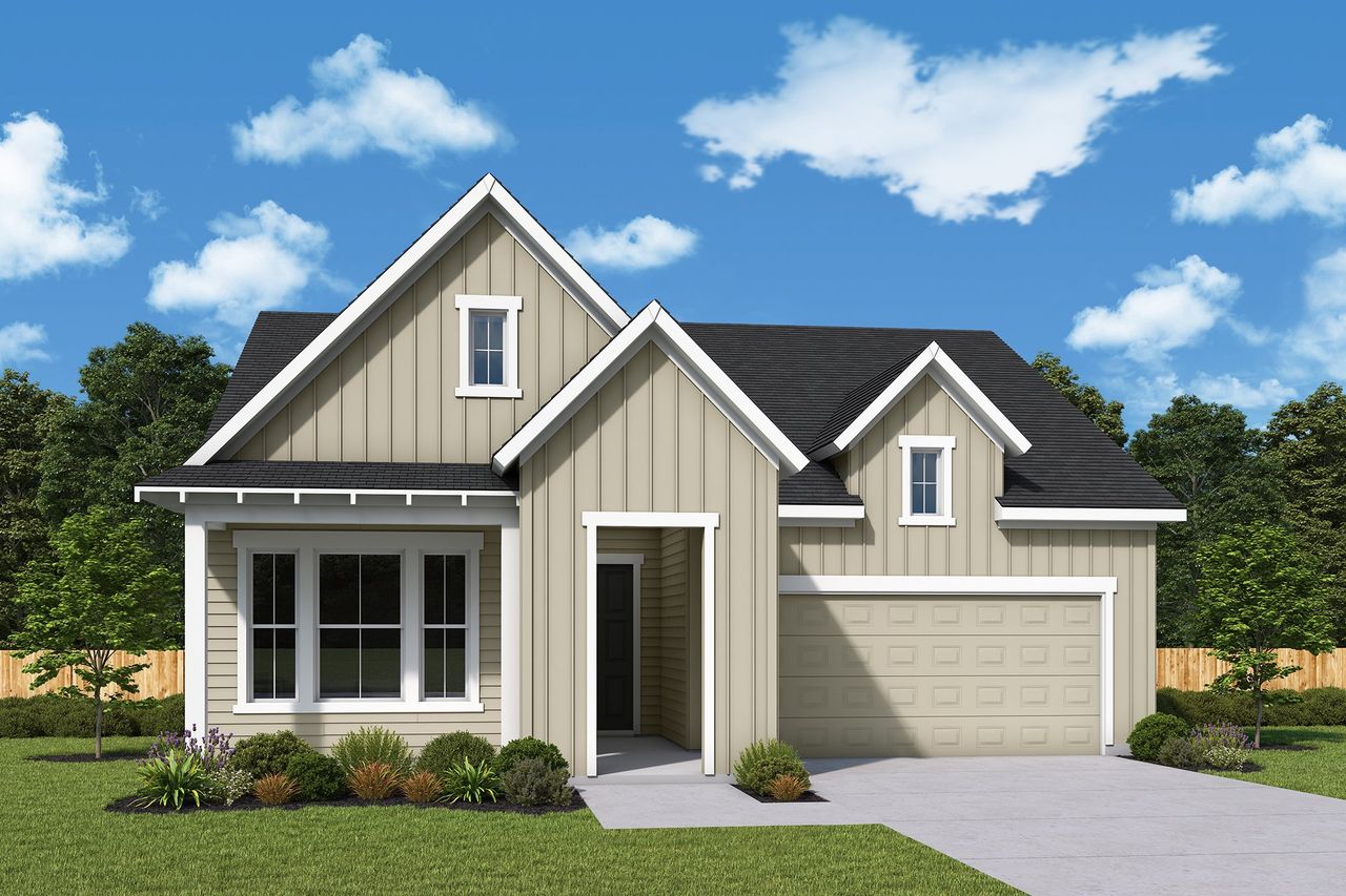 Front exterior of a home in the Mariposa at EverRange community, located in Jacksonville, FL (Image 2).