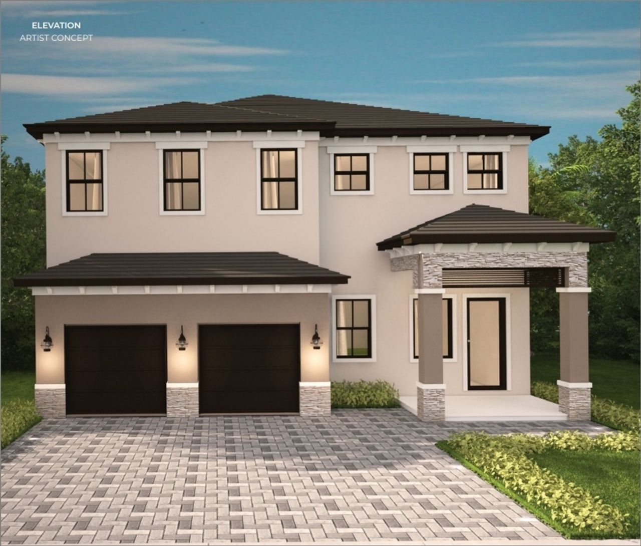 Front exterior of a home in the Golden Park community, located in Miami, FL (Image 2).