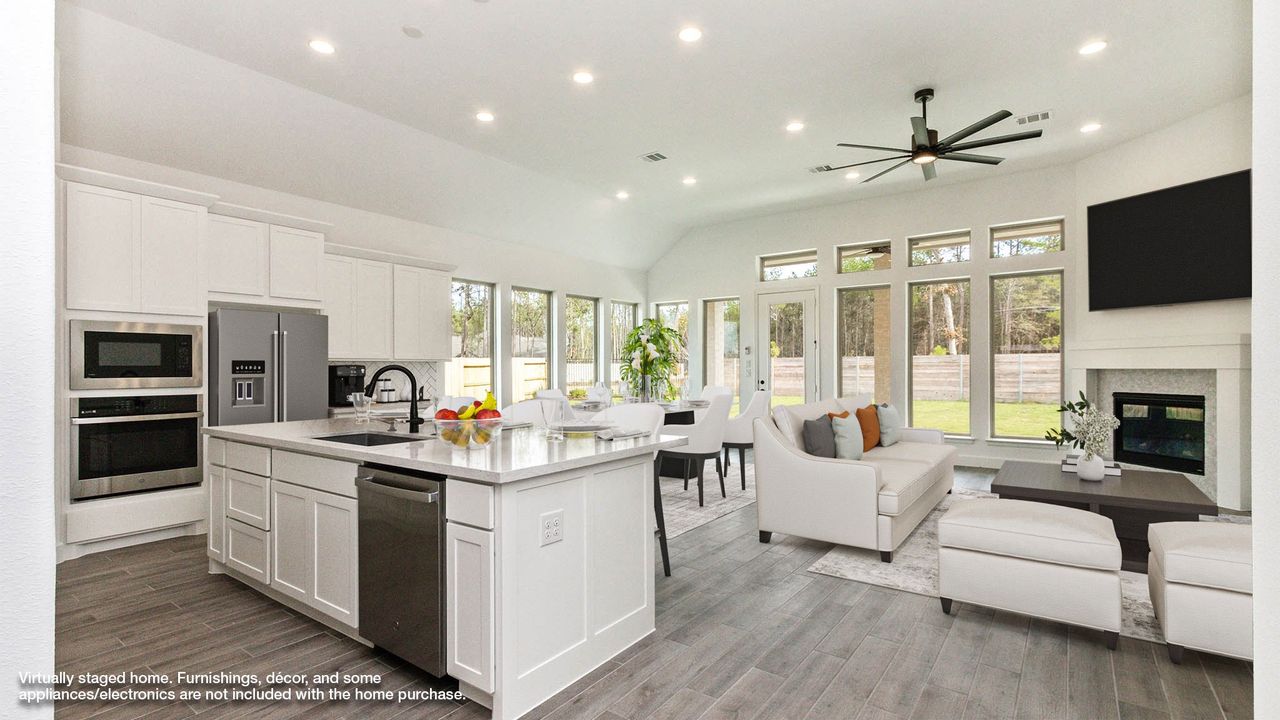 Furnished interior in a model home at Revera 50' in Richmond (Image 2).