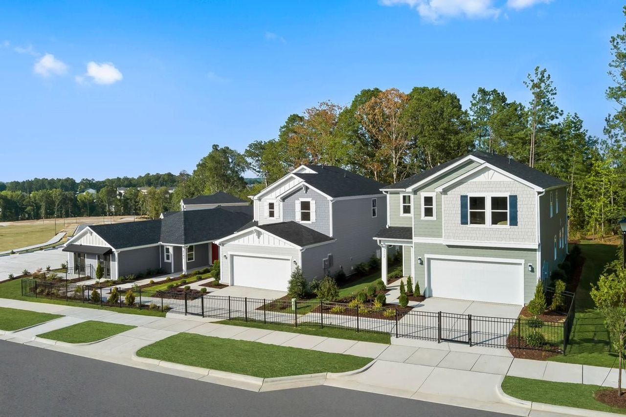 Front exterior of a home in the Magnolia Forest – Grove Series community, located in Raleigh, NC (Image 2).