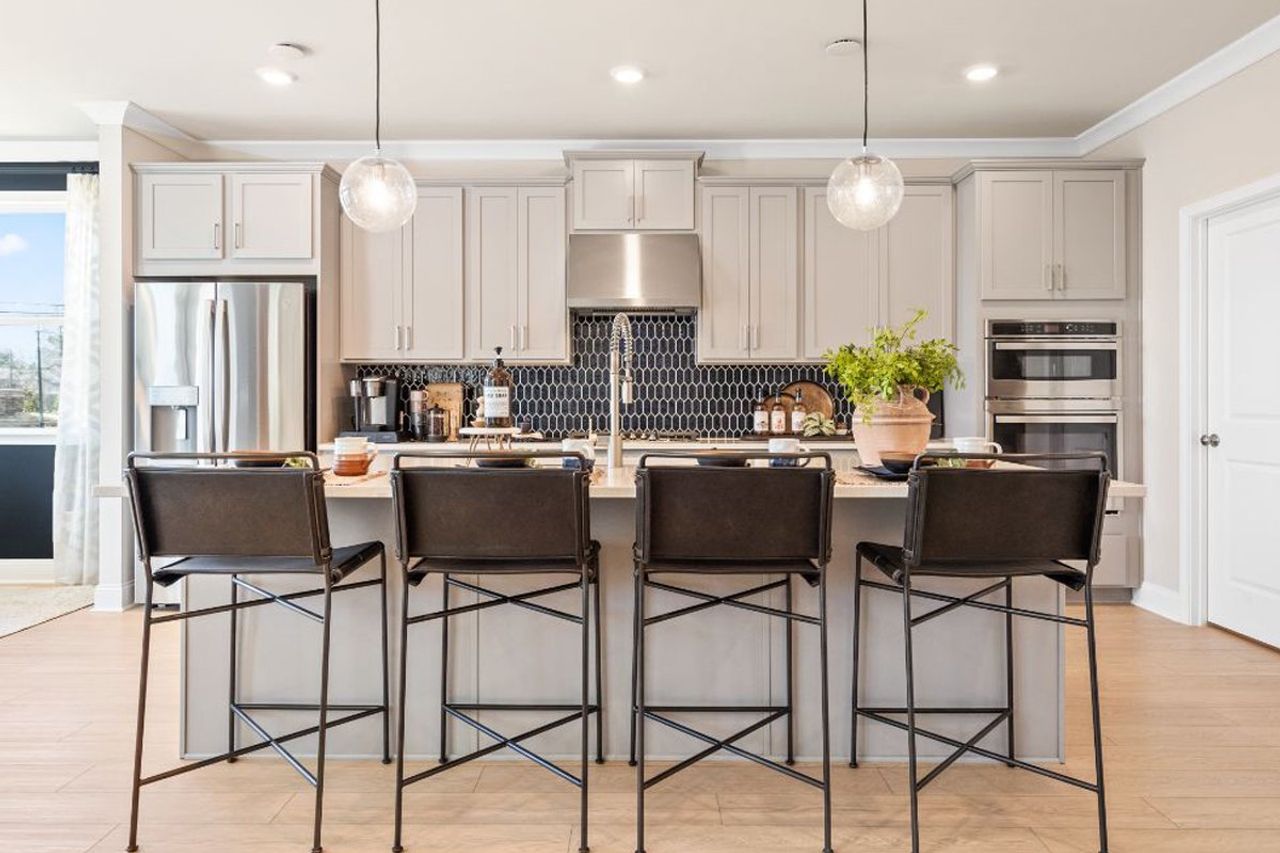Furnished interior in a model home at Dreycott in Lawrenceville (Image 2).