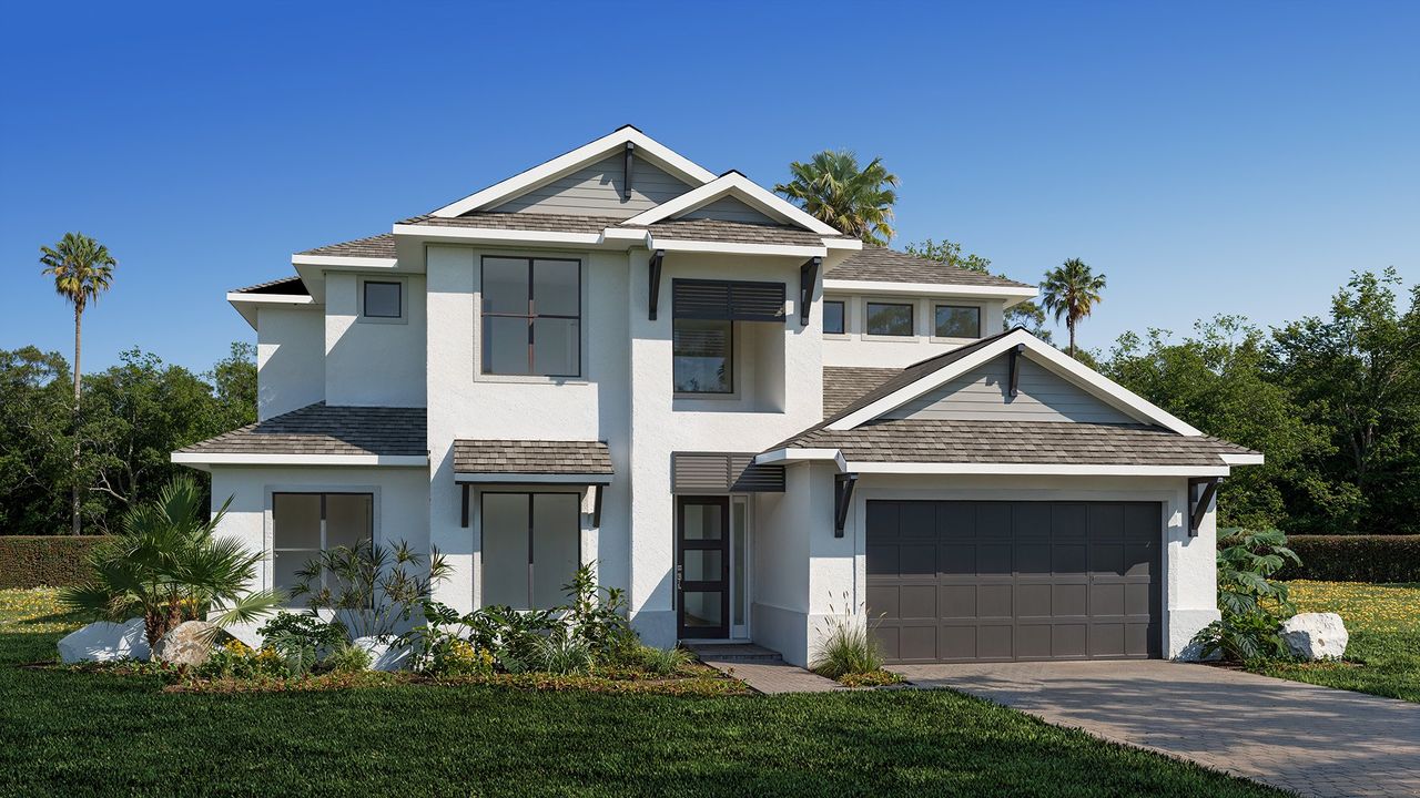 Front exterior of a home in the Two Rivers 70' community, located in Zephyrhills, FL (Image 2). Front exterior of a home in the Two Rivers 70' community, located in Zephyrhills, FL (Image 2).