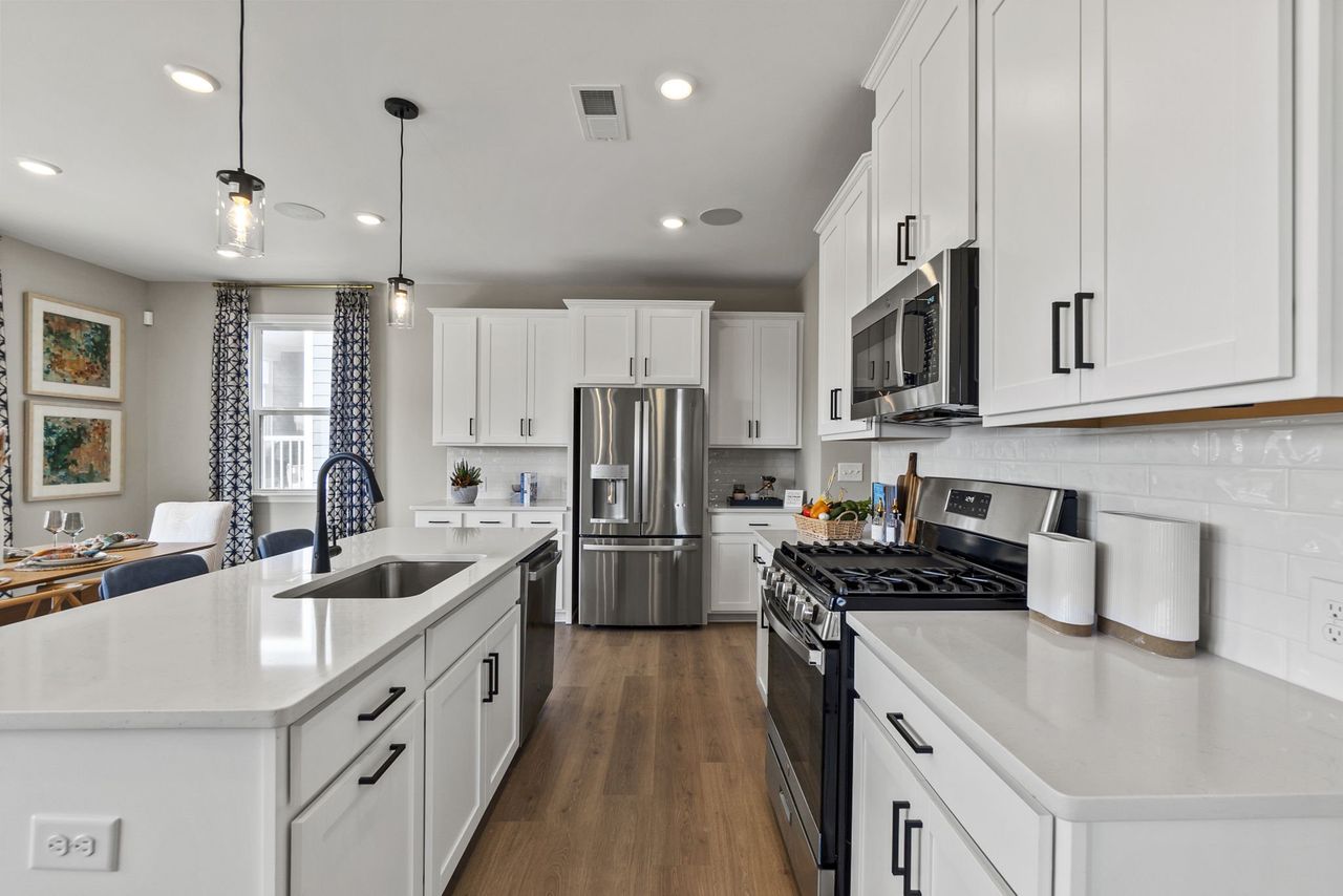 Furnished interior in a model home at Fincastle Glen in Shelby (Image 2).