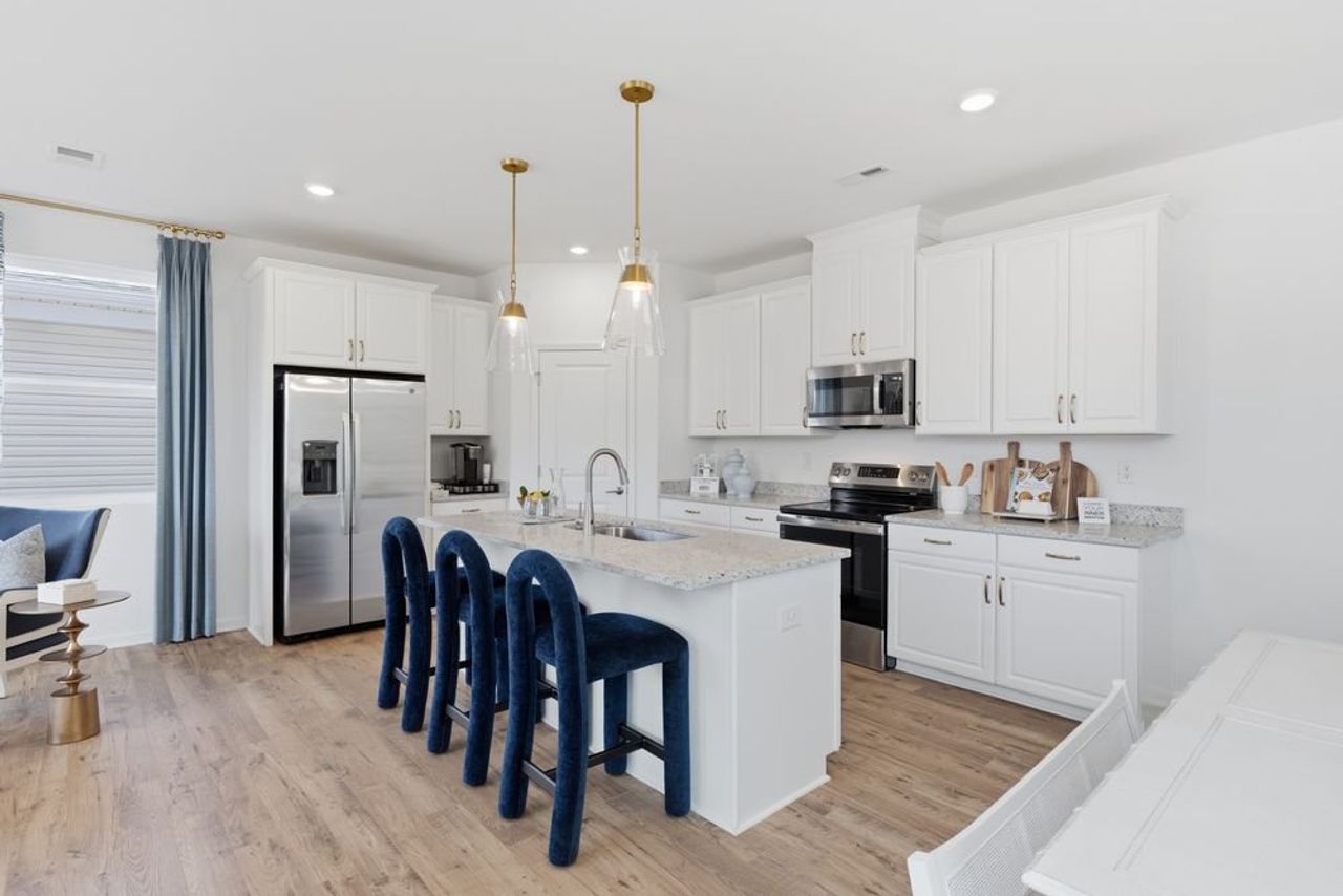 Furnished interior in a model home at Fincastle Glen in Shelby (Image 2).