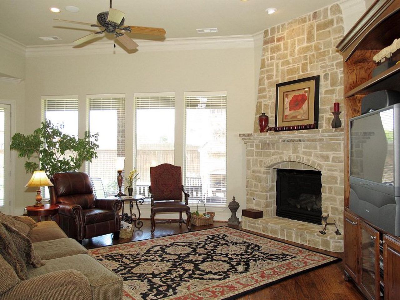 Furnished interior in a model home at Bourland Oaks in Keller (Image 2).