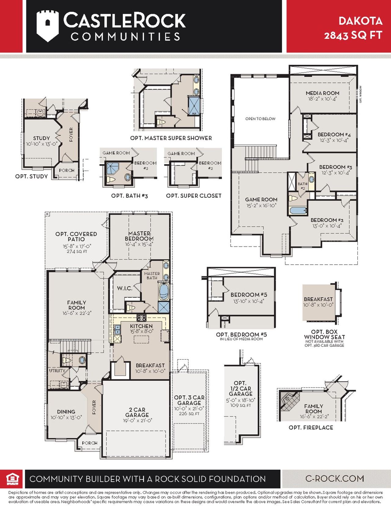 2D floor plan layout of this home in Sanctuary, Salado, TX (Image 2).