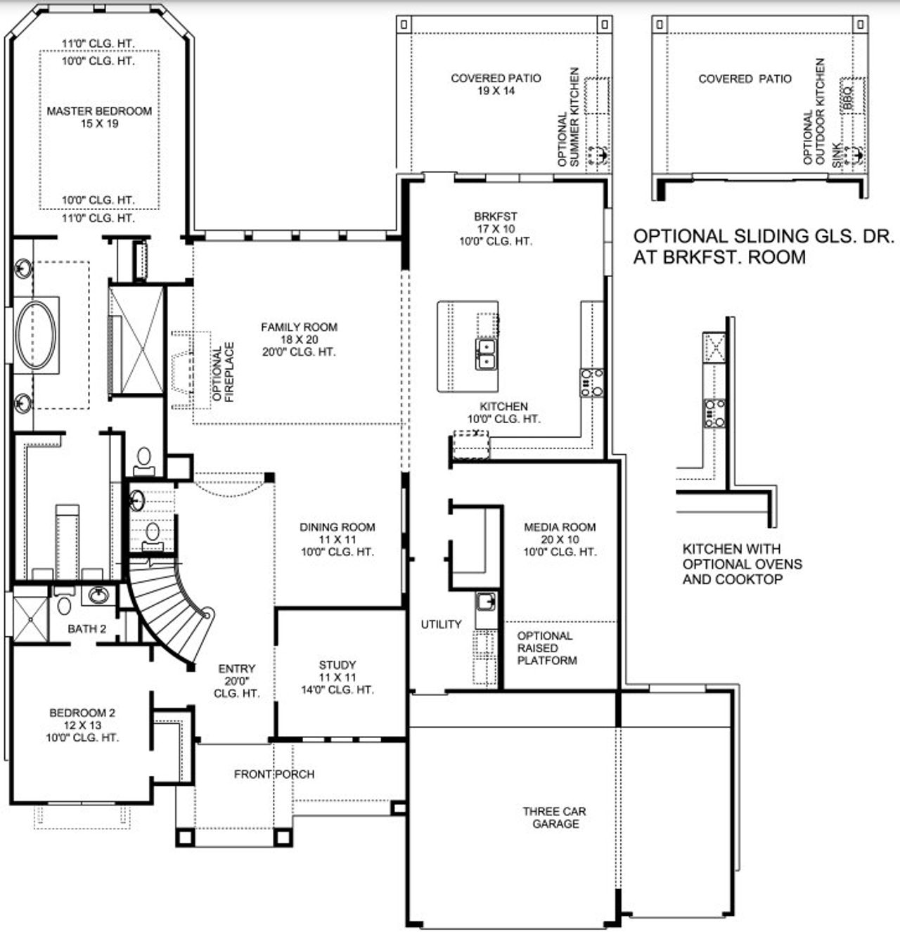 2D floor plan layout for the Medina 4588 by J. Patrick Homes in Grand Central Park Deer Lake Estates, Conroe, TX (Image 2). 2D floor plan layout for the Medina 4588 by J. Patrick Homes in Grand Central Park Deer Lake Estates, Conroe, TX (Image 2).