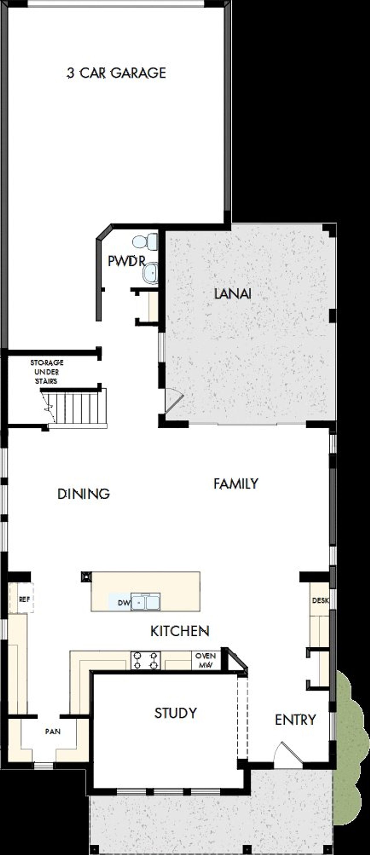 2D floor plan layout of this home in Reflections at Olympus – Legacy, Clermont, FL (Image 2).
