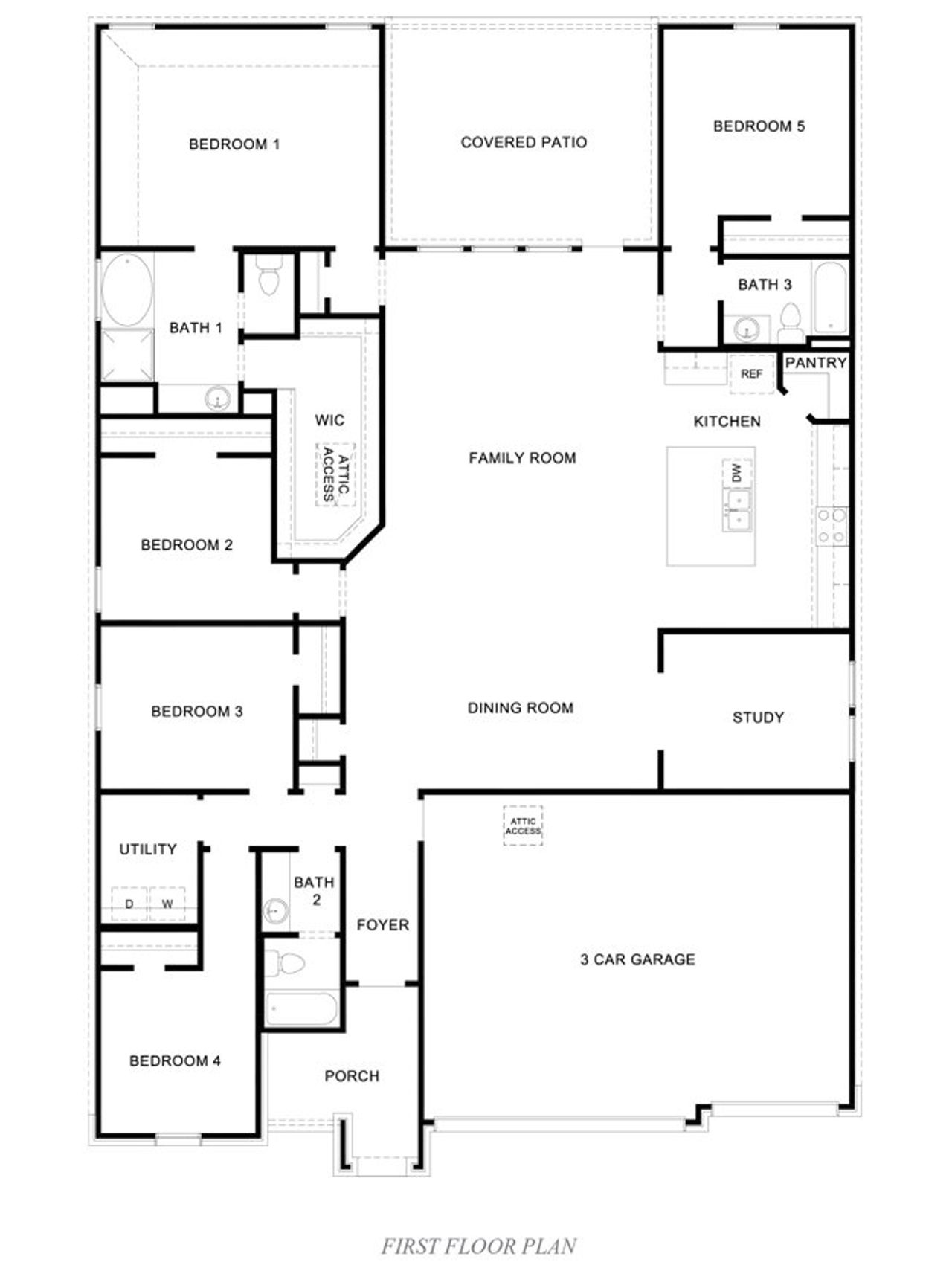 2D floor plan layout of this home in The Reserve at London, Corpus Christi, TX (Image 2).