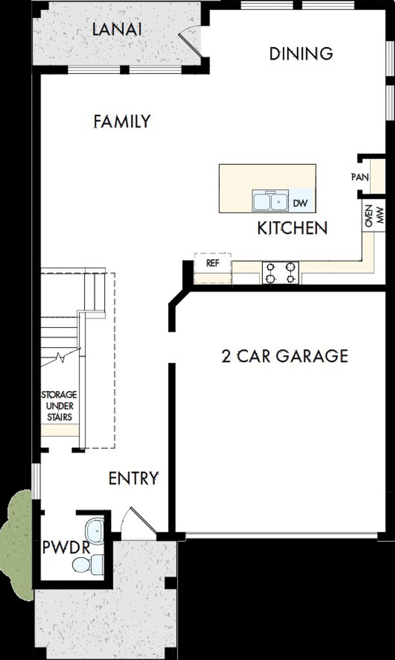 2D floor plan layout of this home in Persimmon Place – Garden Series, Wesley Chapel, FL (Image 2).