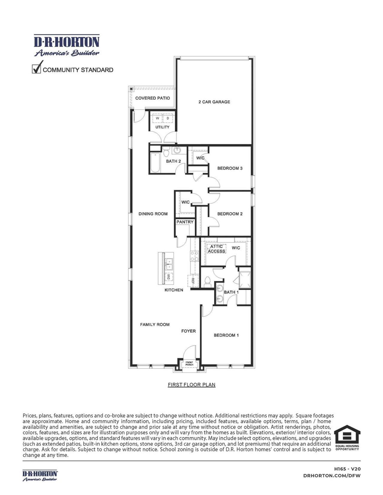 2D floor plan layout of this home in Magnolia at Legacy Hills, Celina, TX (Image 2).