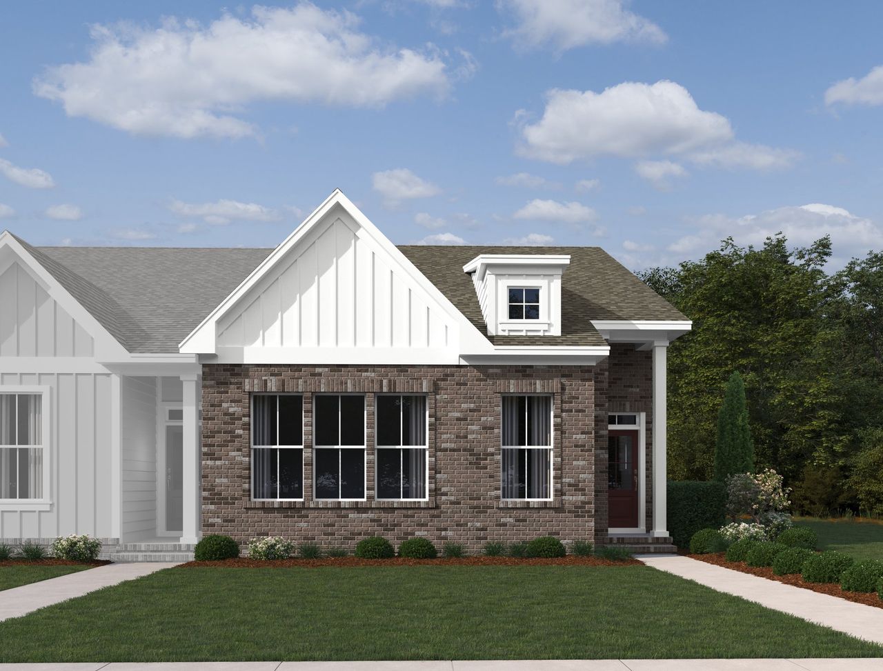 Representative exterior photo of a completed home built from the Hawthorn by Ashton Woods in Cane Ridge Townhomes, Antioch, TN (Image 2).