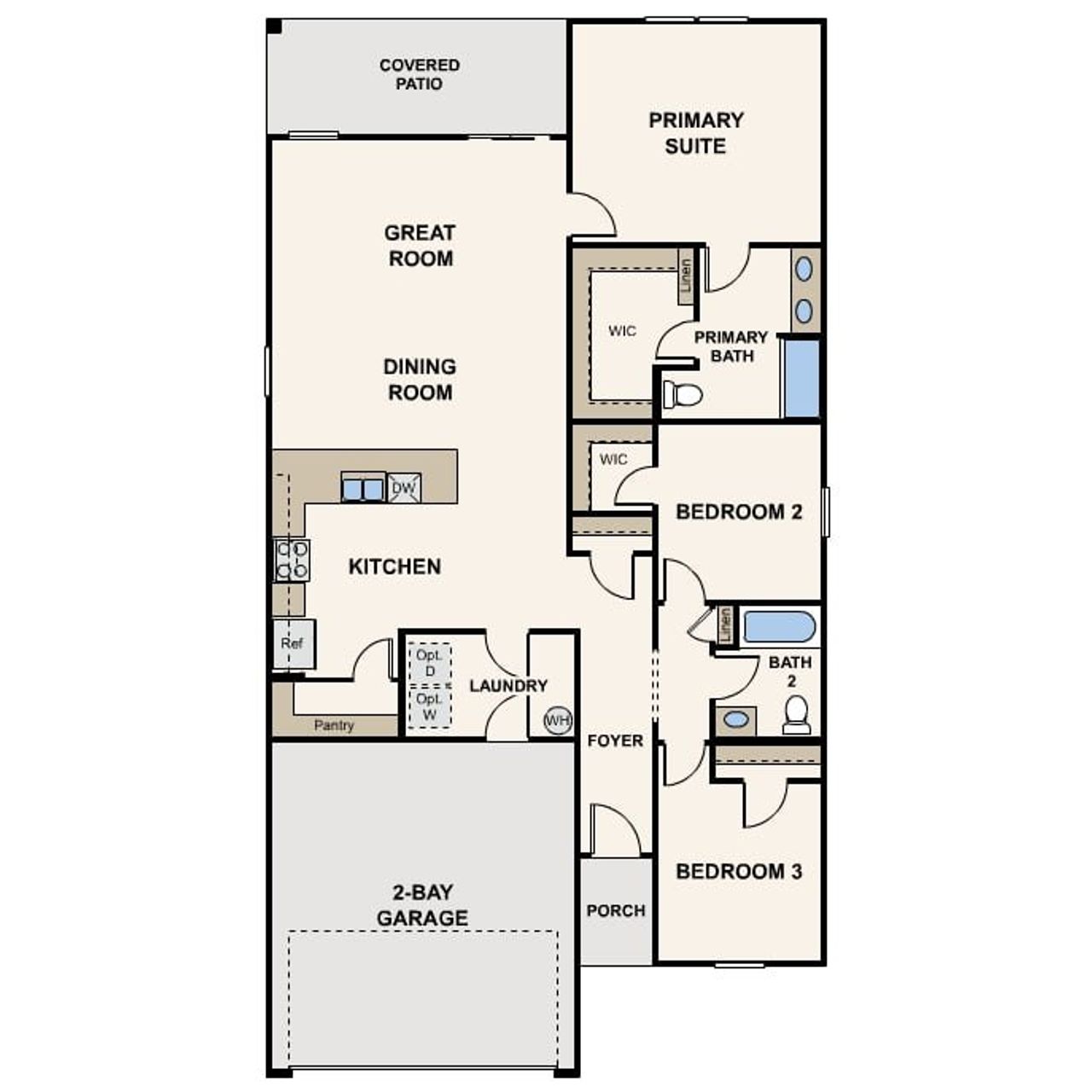 2D floor plan layout for the Mesa by Century Complete in El Rio, Mohave Valley, AZ (Image 2).