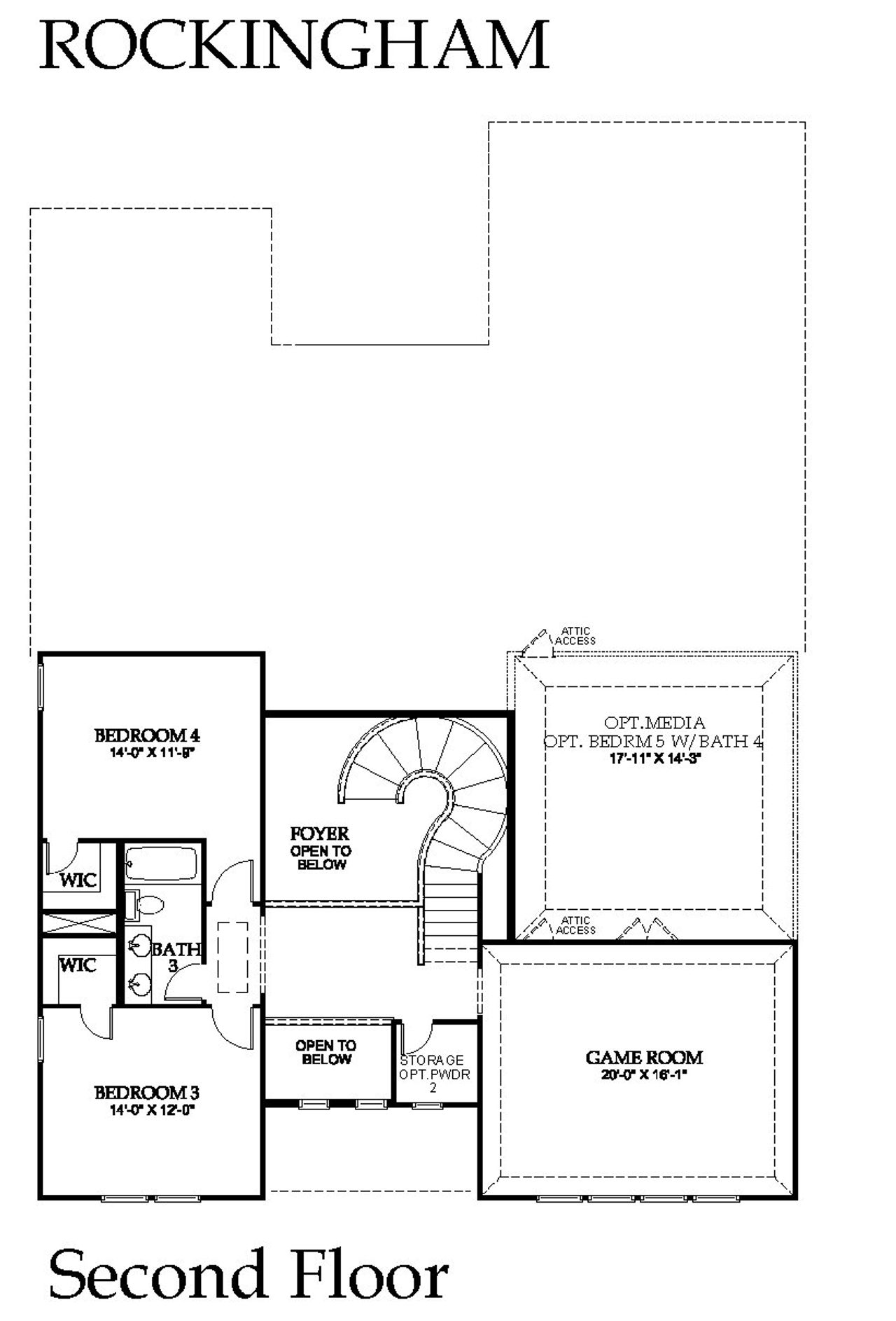 2D floor plan layout for the Rockingham by Windsor Homes in Nelson Lake Estates, Rockwall, TX (Image 2). 2D floor plan layout for the Rockingham by Windsor Homes in Nelson Lake Estates, Rockwall, TX (Image 2).