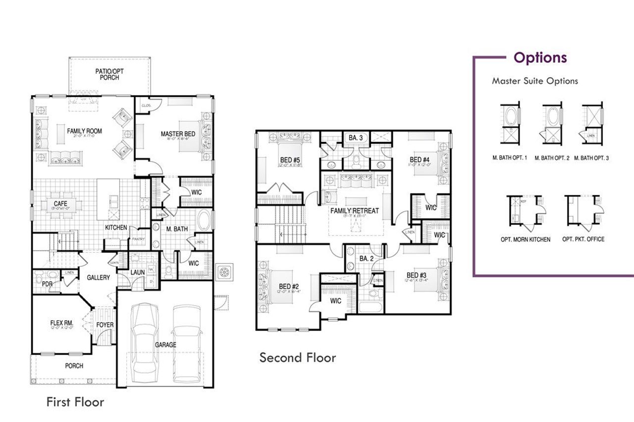 2D floor plan layout of this home in South Park, Piedmont, SC (Image 2).