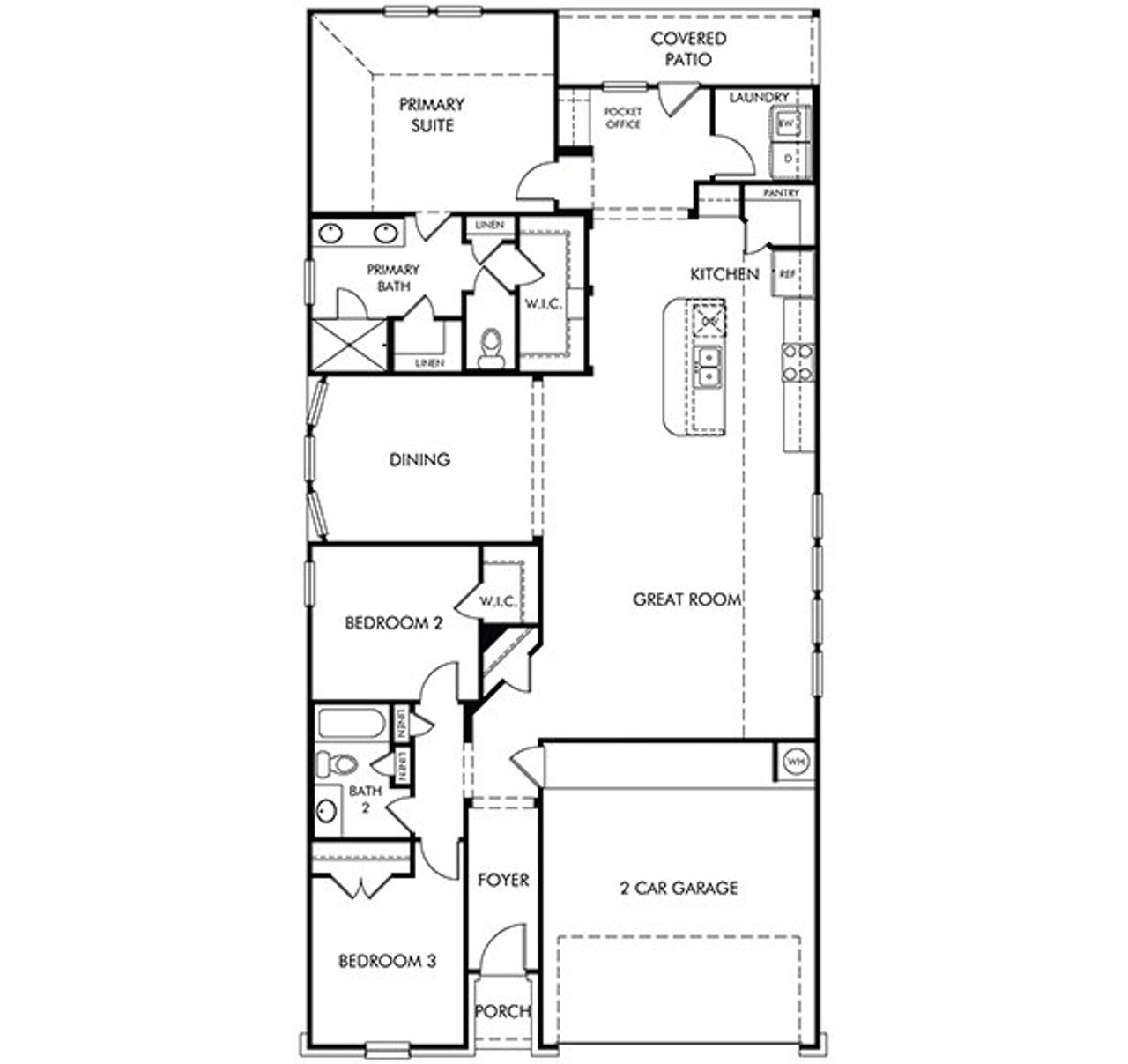2D floor plan layout of this home in Riviera Pines - Premier Series, Huffman, TX (Image 2). 2D floor plan layout of this home in Riviera Pines - Premier Series, Huffman, TX (Image 2).