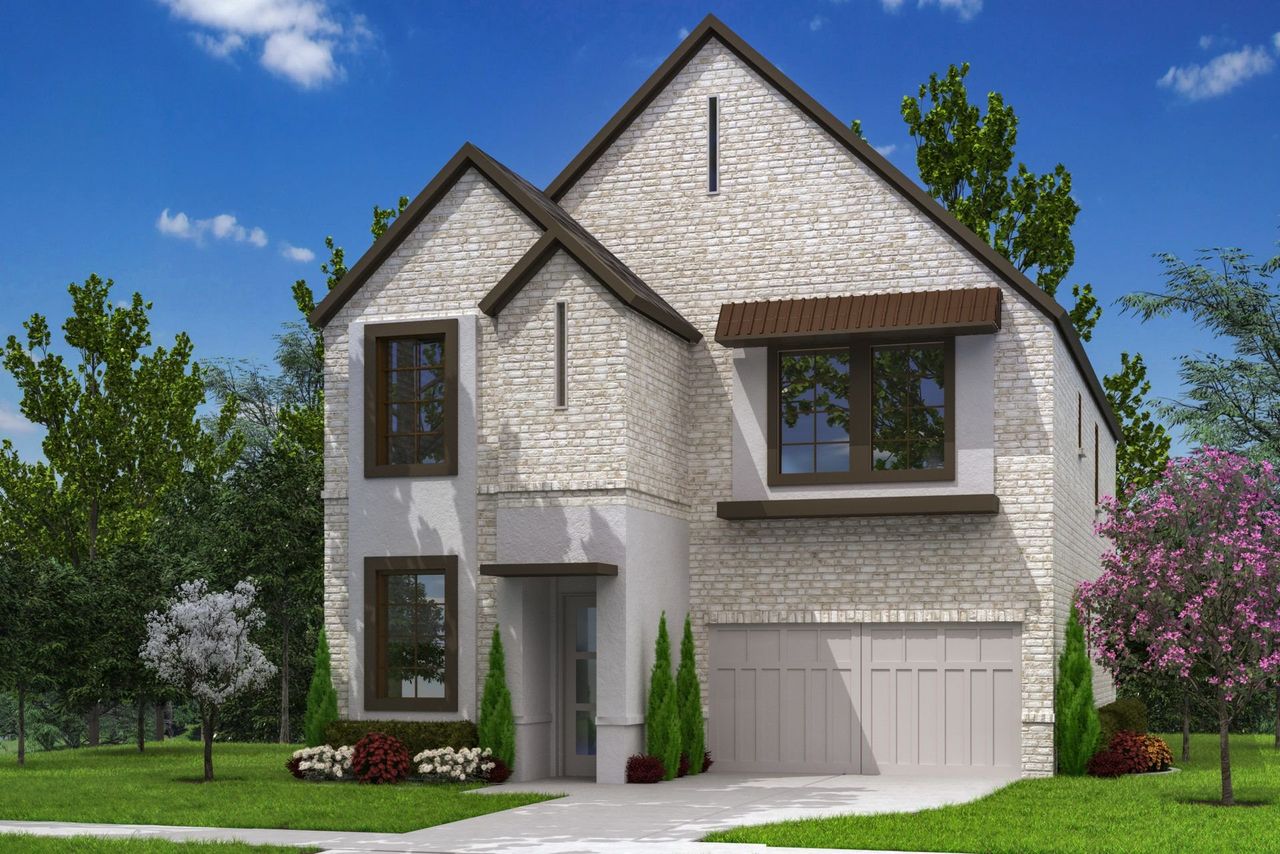 Representative exterior photo of a completed home built from the Birch by Serene Global in The Village at Abrams, Richardson, TX (Image 2).
