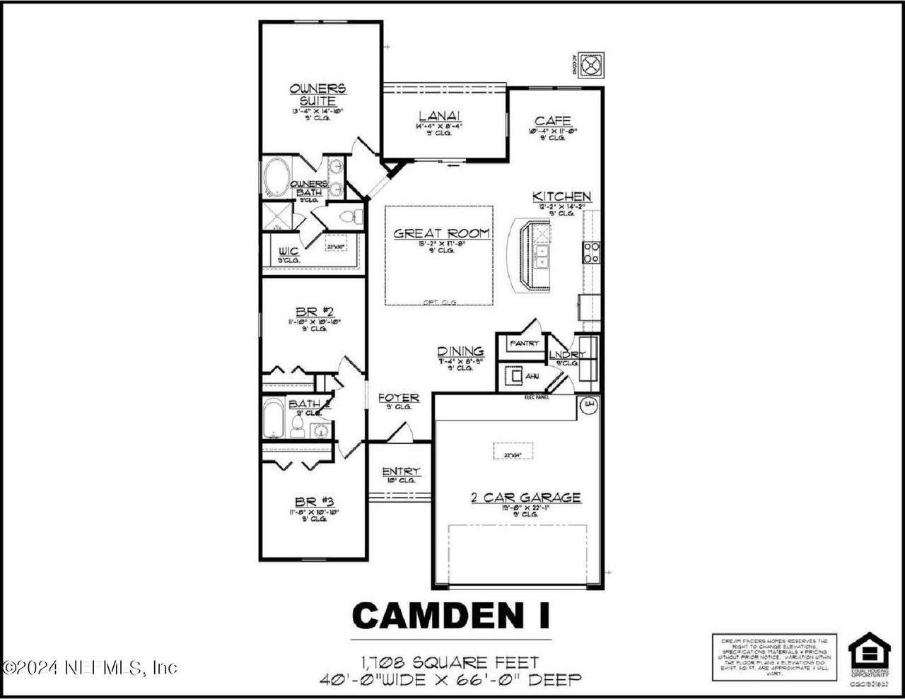 2D floor plan layout of this home in Jennings Farm, Middleburg, FL (Image 2).