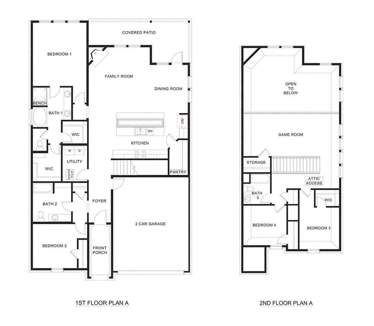 2D floor plan layout of this home in Morning Ridge, Princeton, TX (Image 2).