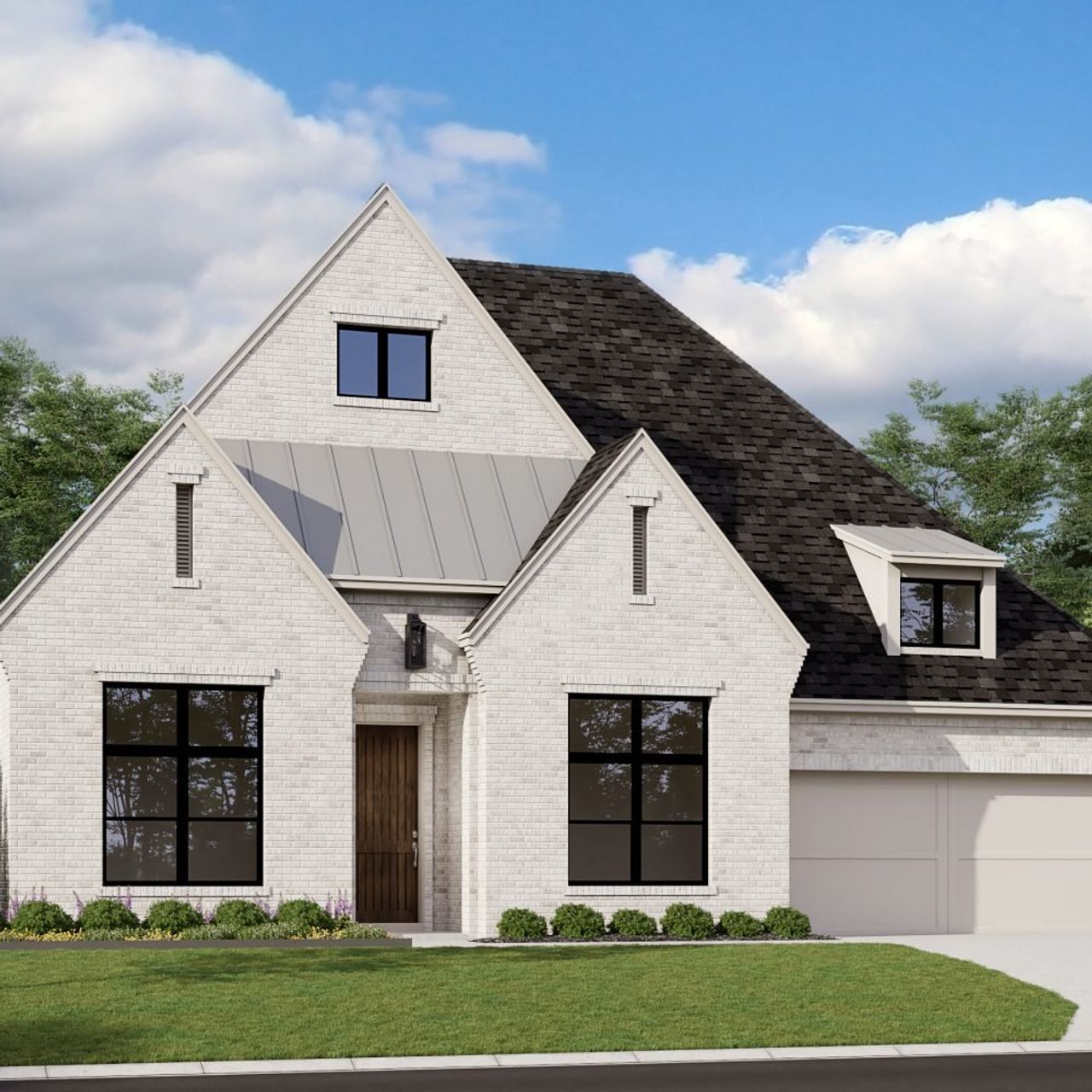 Front exterior of a new home in StarView, Prosper, TX, highlighting curb appeal (Image 2).