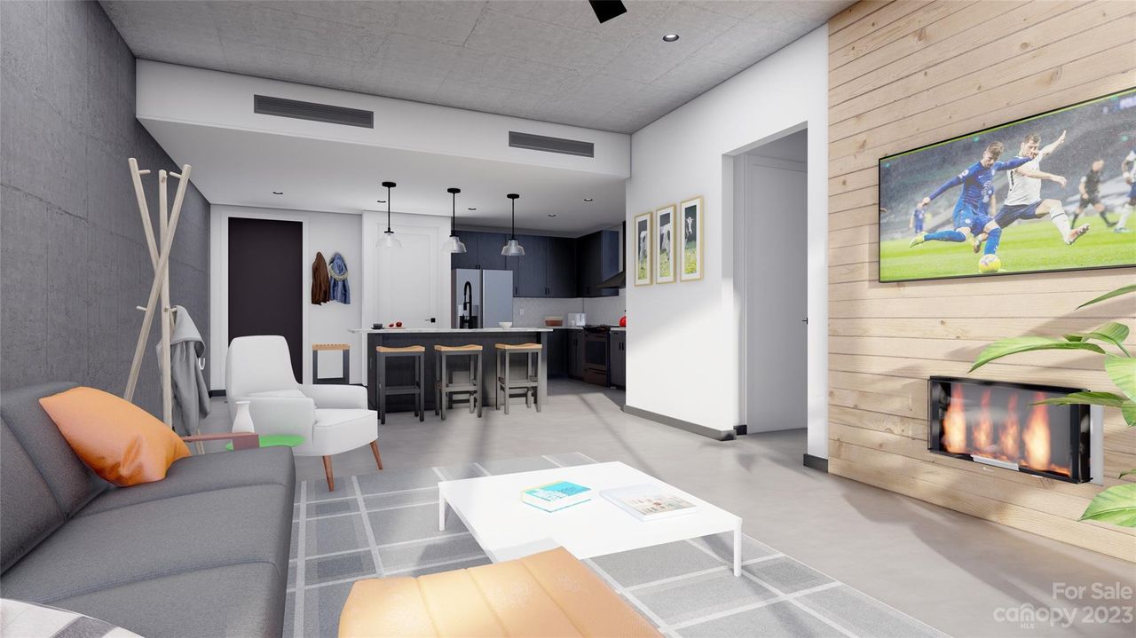 Furnished interior view inside a new home in Prosperity, Charlotte (Image 2).