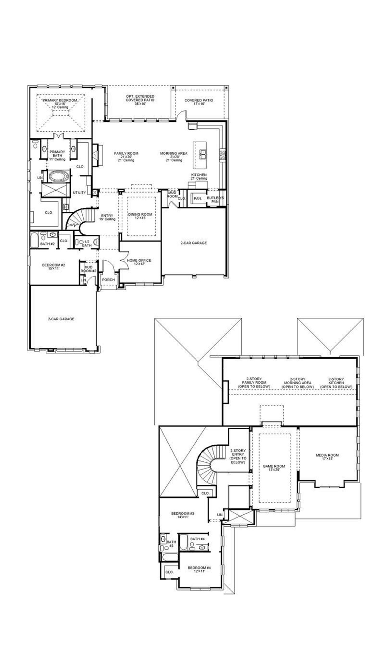 2D floor plan layout of this home in Riceland 70', Mont Belvieu, TX (Image 2). 2D floor plan layout of this home in Riceland 70', Mont Belvieu, TX (Image 2).