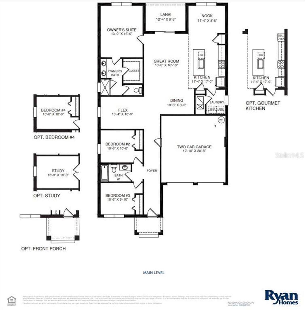 2D floor plan layout of this home in Parkview Preserve, Apopka, FL (Image 2). 2D floor plan layout of this home in Parkview Preserve, Apopka, FL (Image 2).