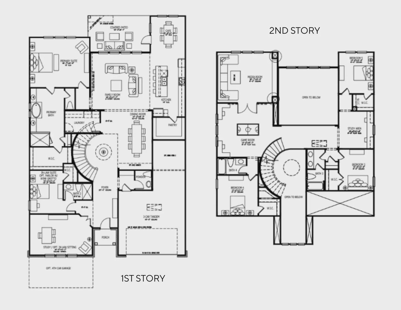 2D floor plan layout for the Windsor by GFO Home in Heights at San Gabriel, Georgetown, TX (Image 2). 2D floor plan layout for the Windsor by GFO Home in Heights at San Gabriel, Georgetown, TX (Image 2).