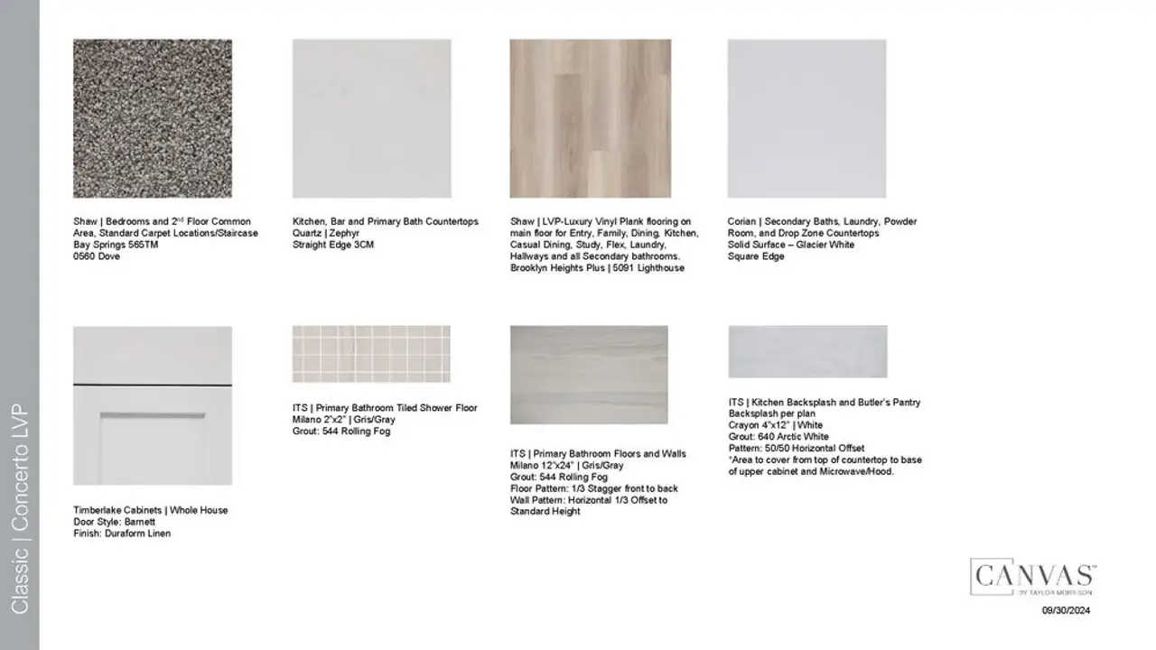 Sample of building materials used in homes in Cherry Elm at SilverLeaf, St. Augustine (Image 2).