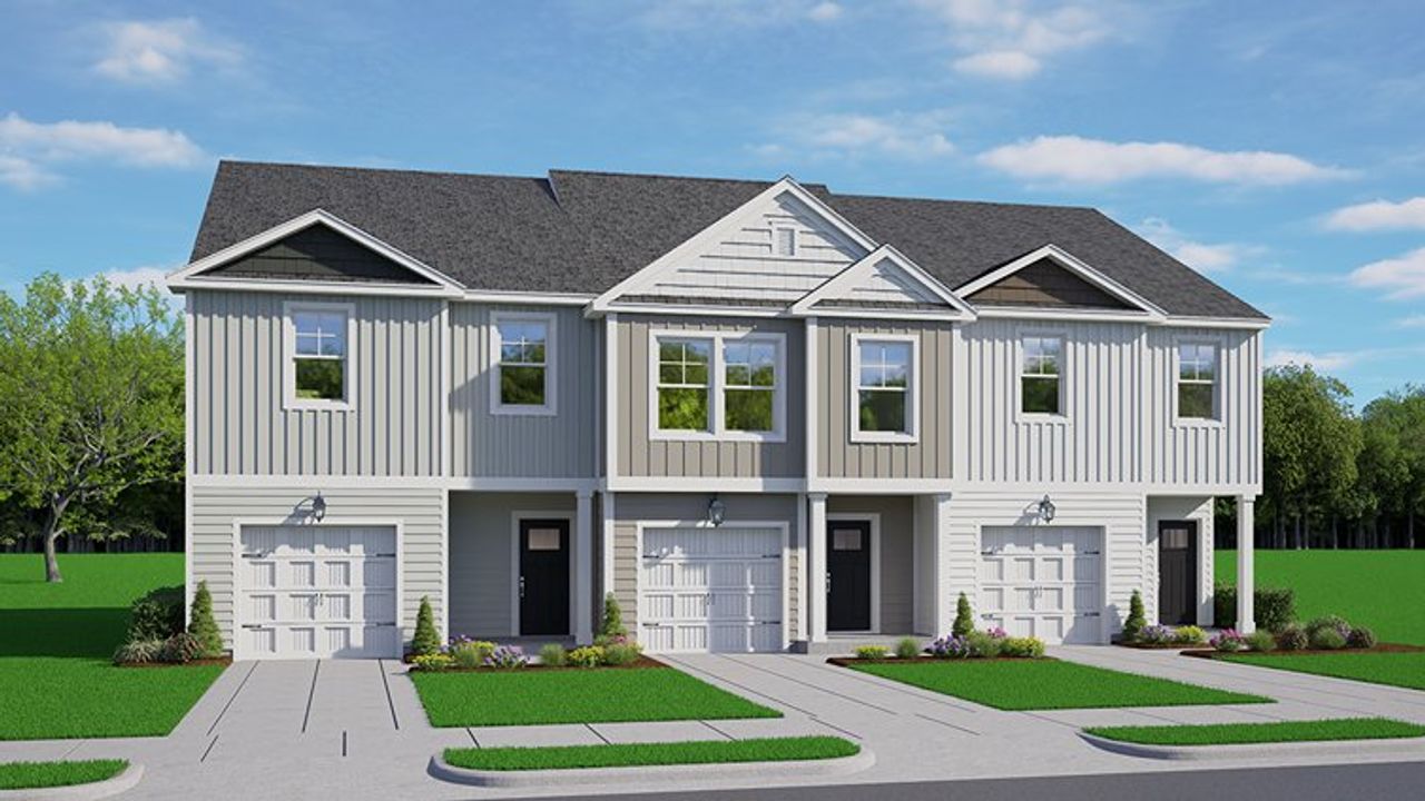 Representative exterior photo of a completed home built from the Mitchell by D.R. Horton in The Crossing at St. James, Goose Creek, SC (Image 2).