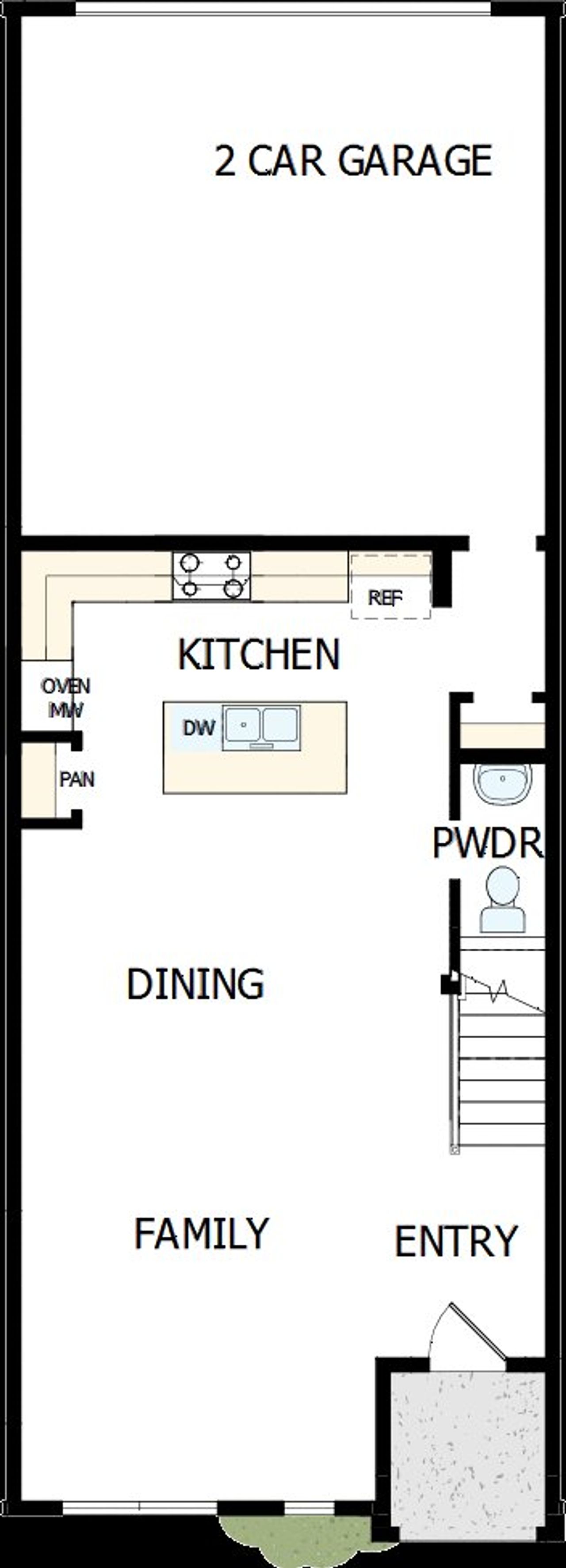 2D floor plan layout of this home in Hillside at Las Colinas, Irving, TX (Image 2).