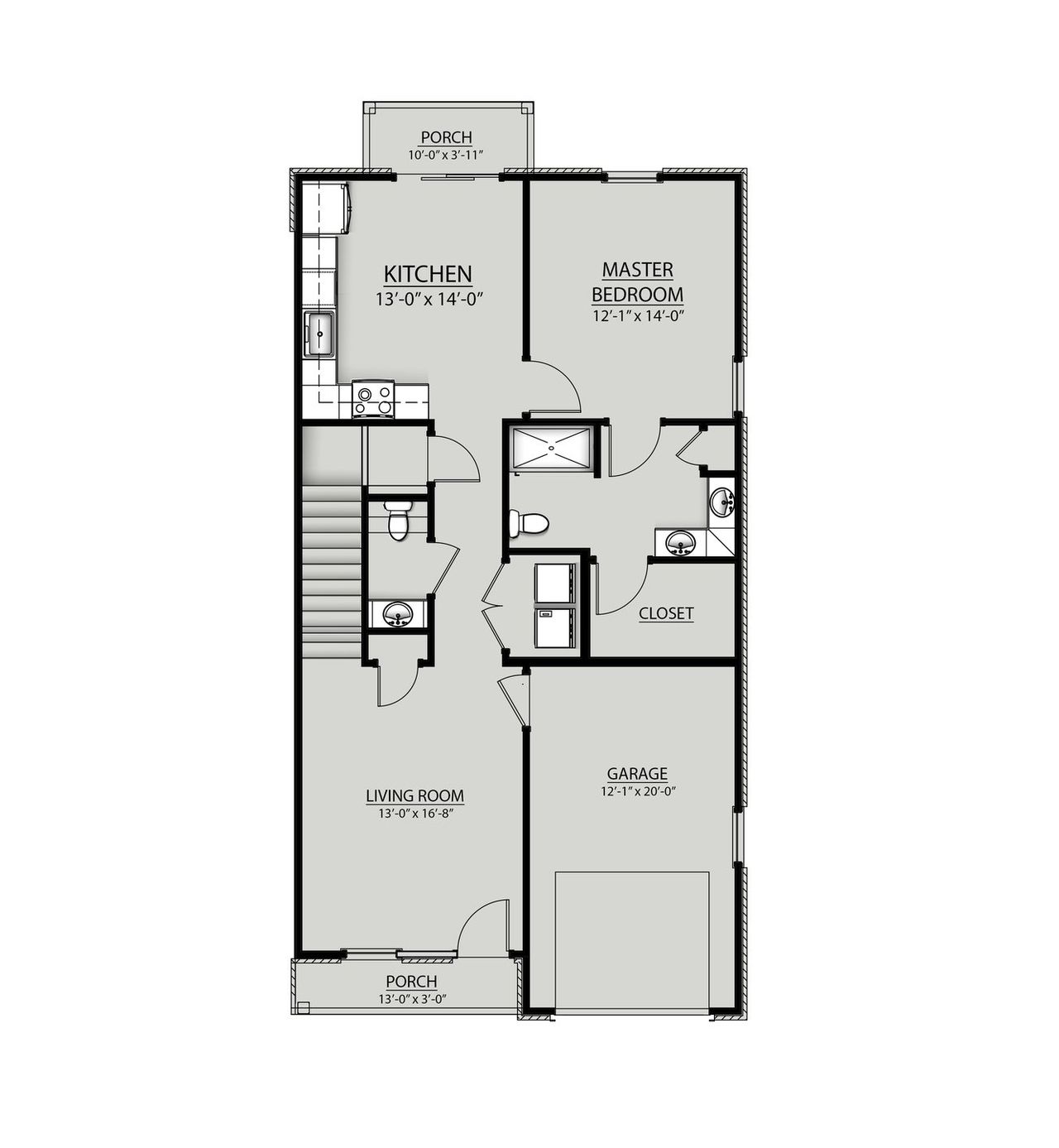 2D floor plan layout for the Ridley by DSLD Homes in Saddlebrook, Murfreesboro, TN (Image 2).