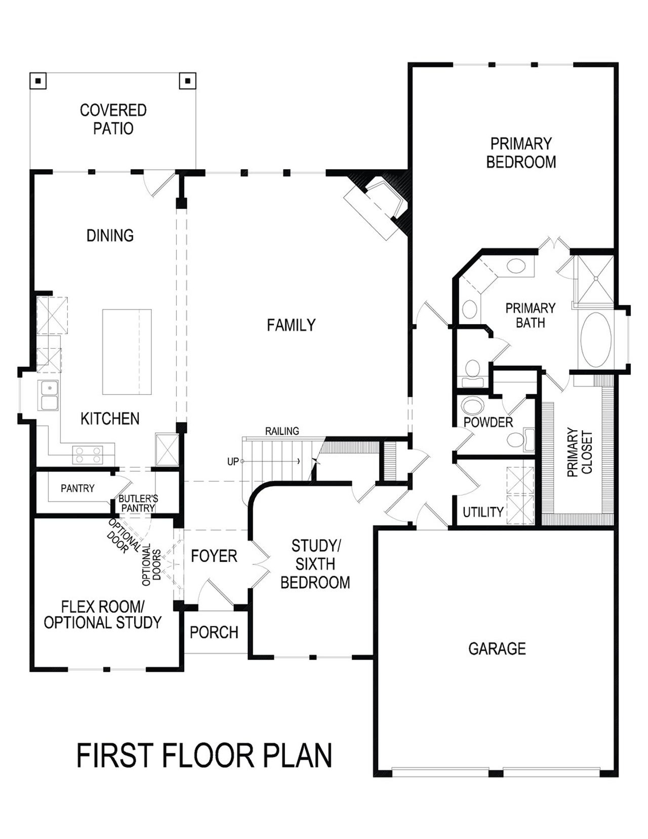 2D floor plan layout for the Coventry 2F - 80' Homesites by First Texas Homes in Polo Ridge, Forney, TX (Image 2).