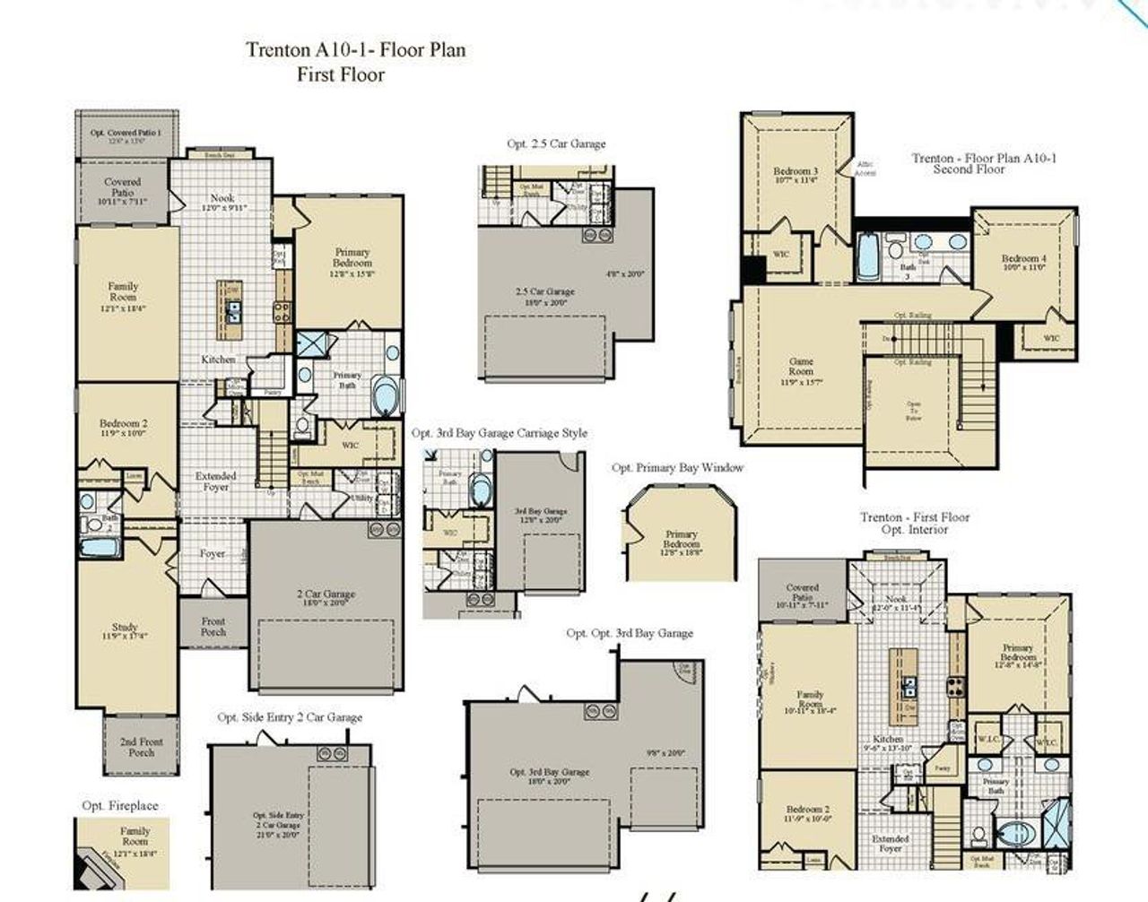 2D floor plan layout of this home in The Oasis - Phase 1, Waxahachie, TX (Image 2).