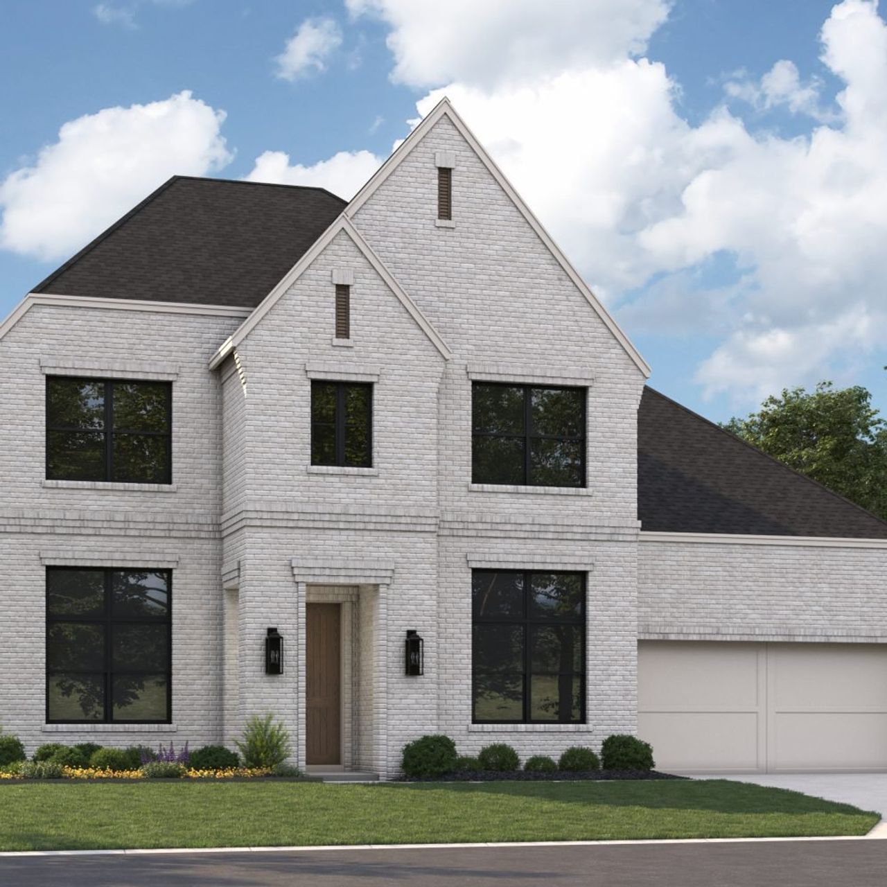 Front exterior of a new home in Lakewood at Brookhollow – 60′ Lots, Prosper, TX, highlighting curb appeal (Image 2).