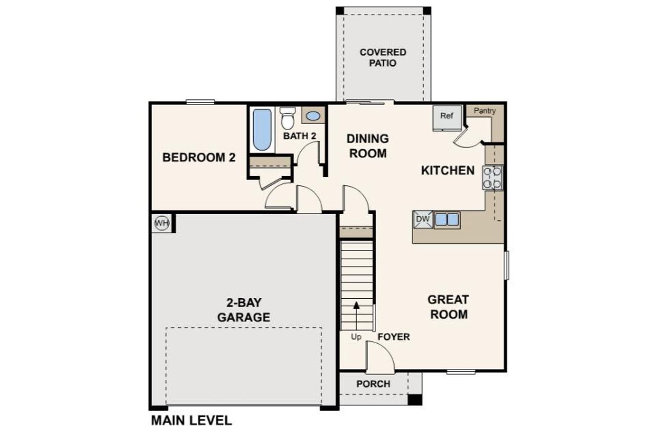 2D floor plan layout of this home in Beaver Creek Preserve, Rimrock, AZ (Image 2).