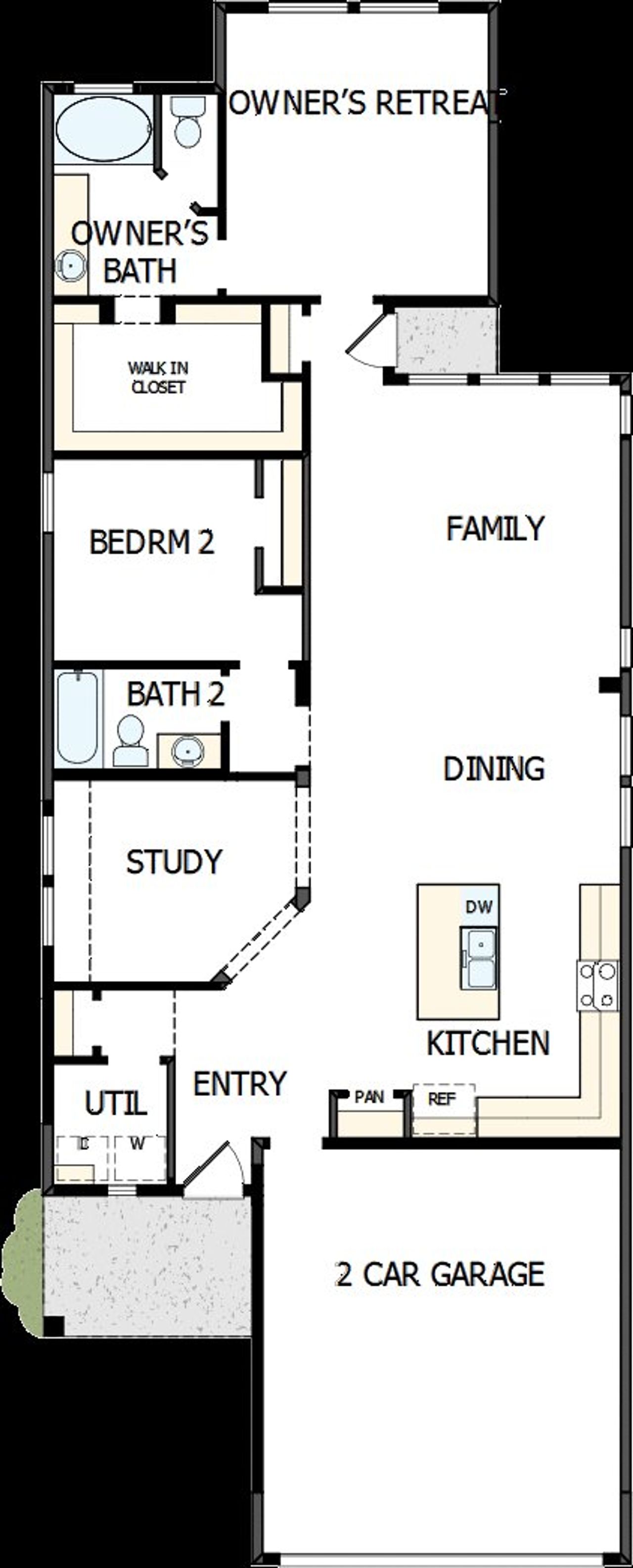 2D floor plan layout of this home in The Grand Prairie 40’, Hockley, TX (Image 2). 2D floor plan layout of this home in The Grand Prairie 40’, Hockley, TX (Image 2).