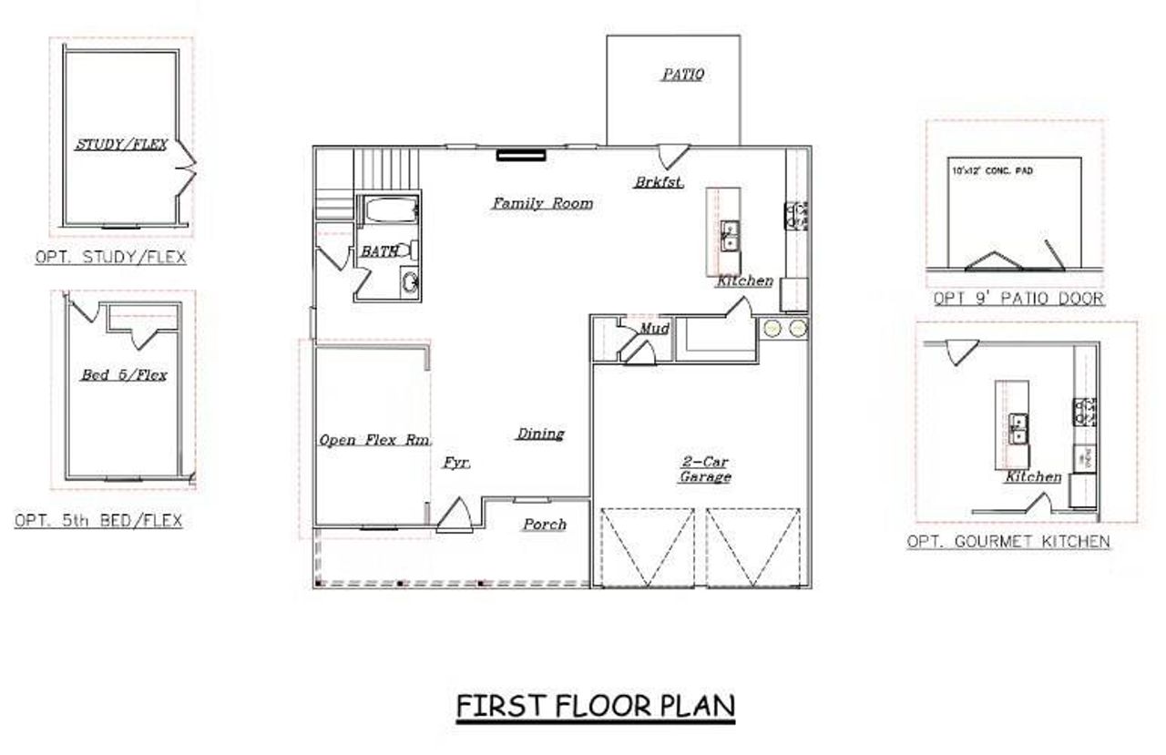 2D floor plan layout of this home in Conner Springs, Social Circle, GA (Image 2).