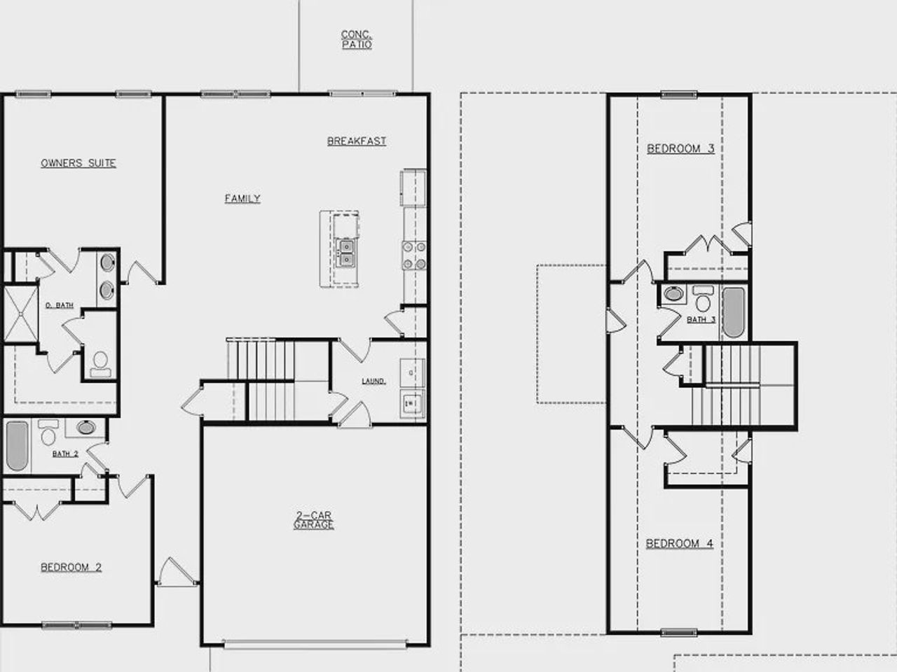 2D floor plan layout of this home in Portrait Hills, Aiken, SC (Image 2).